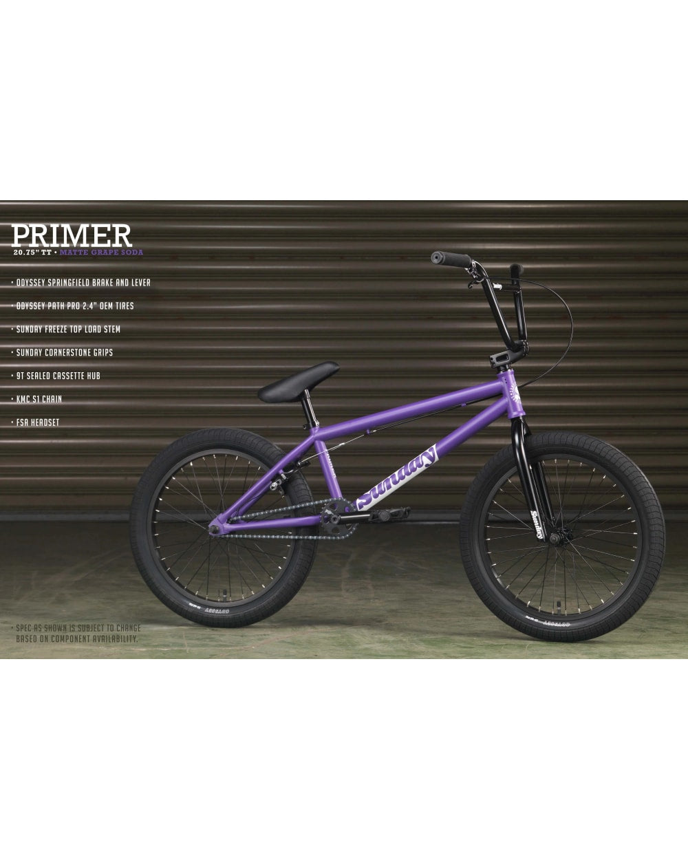 Sunday Primer 20.75" Bmx Bike