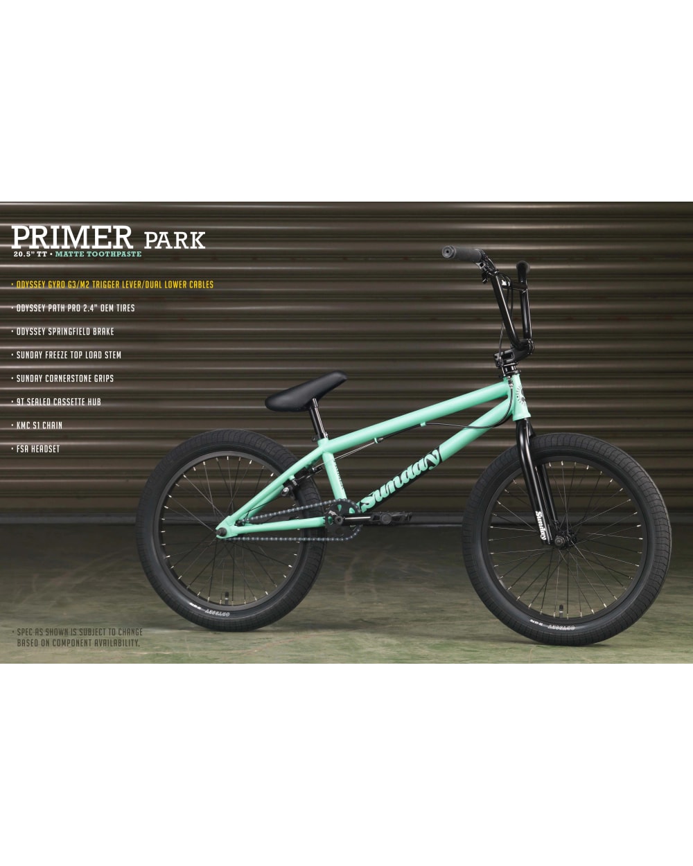 Sunday Primer Park 20.5" Bmx Bike
