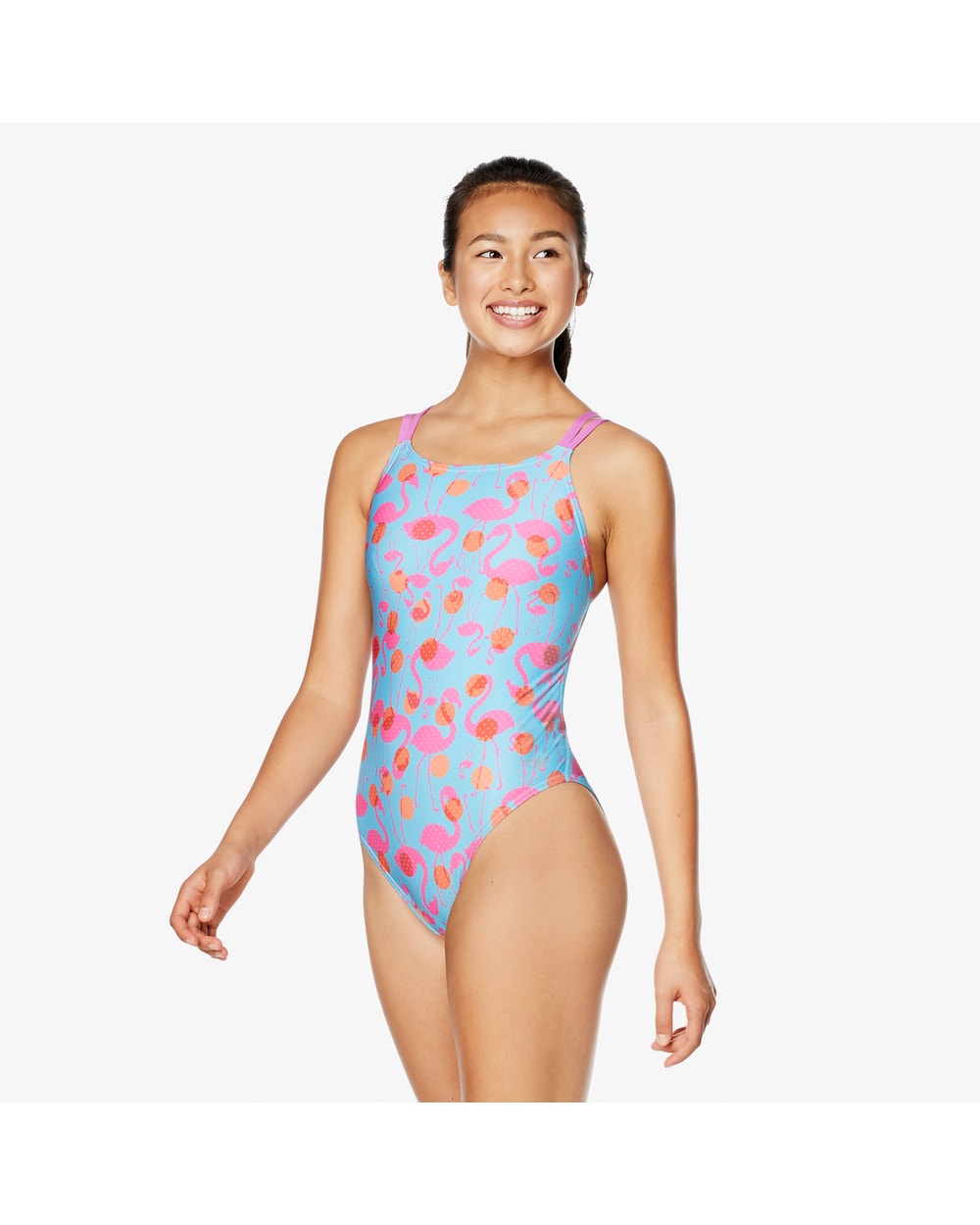 PRINTED DOUBLE STRAP ONE PIECE