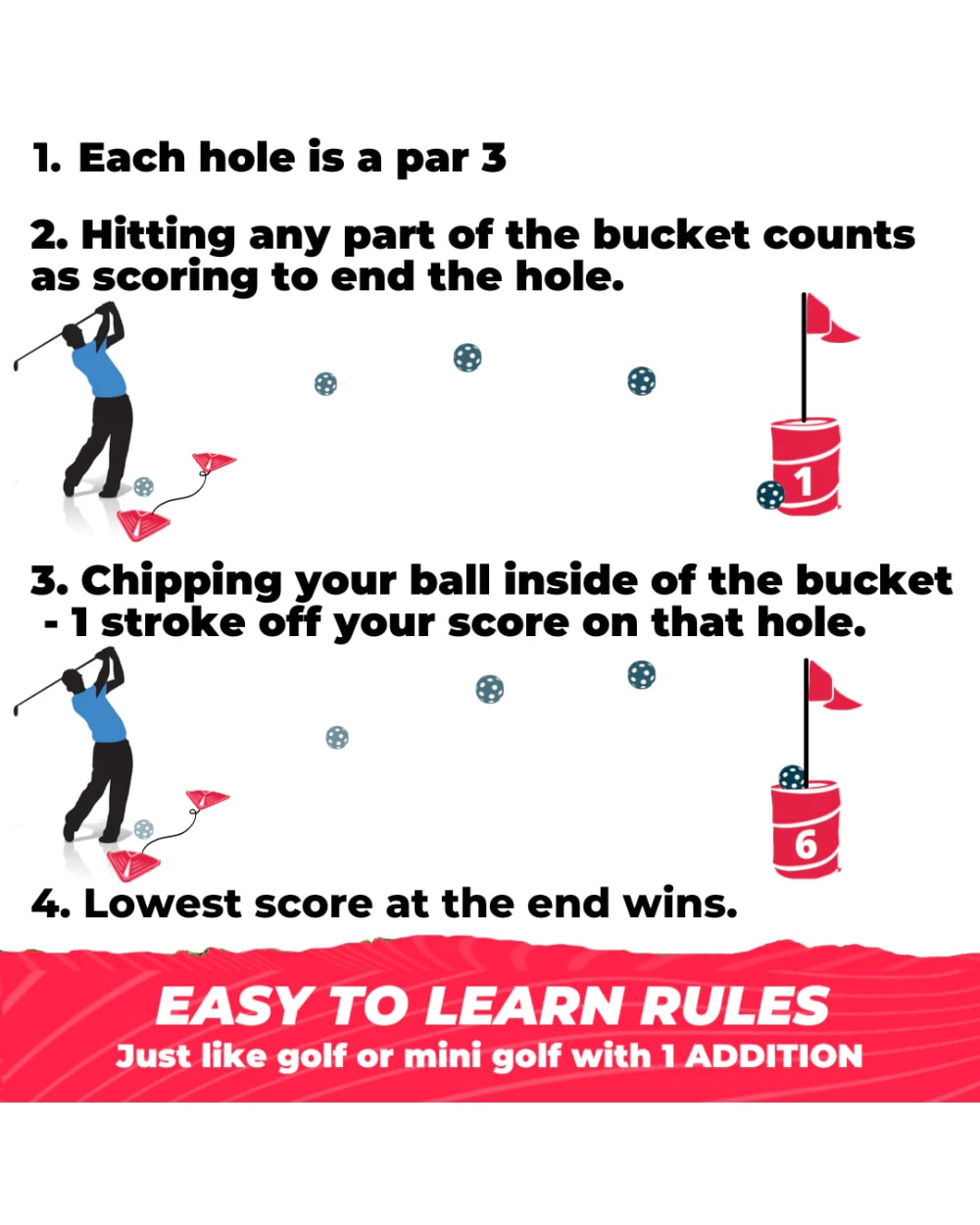 Pro 6 Hole Portable Golf Backyard Game