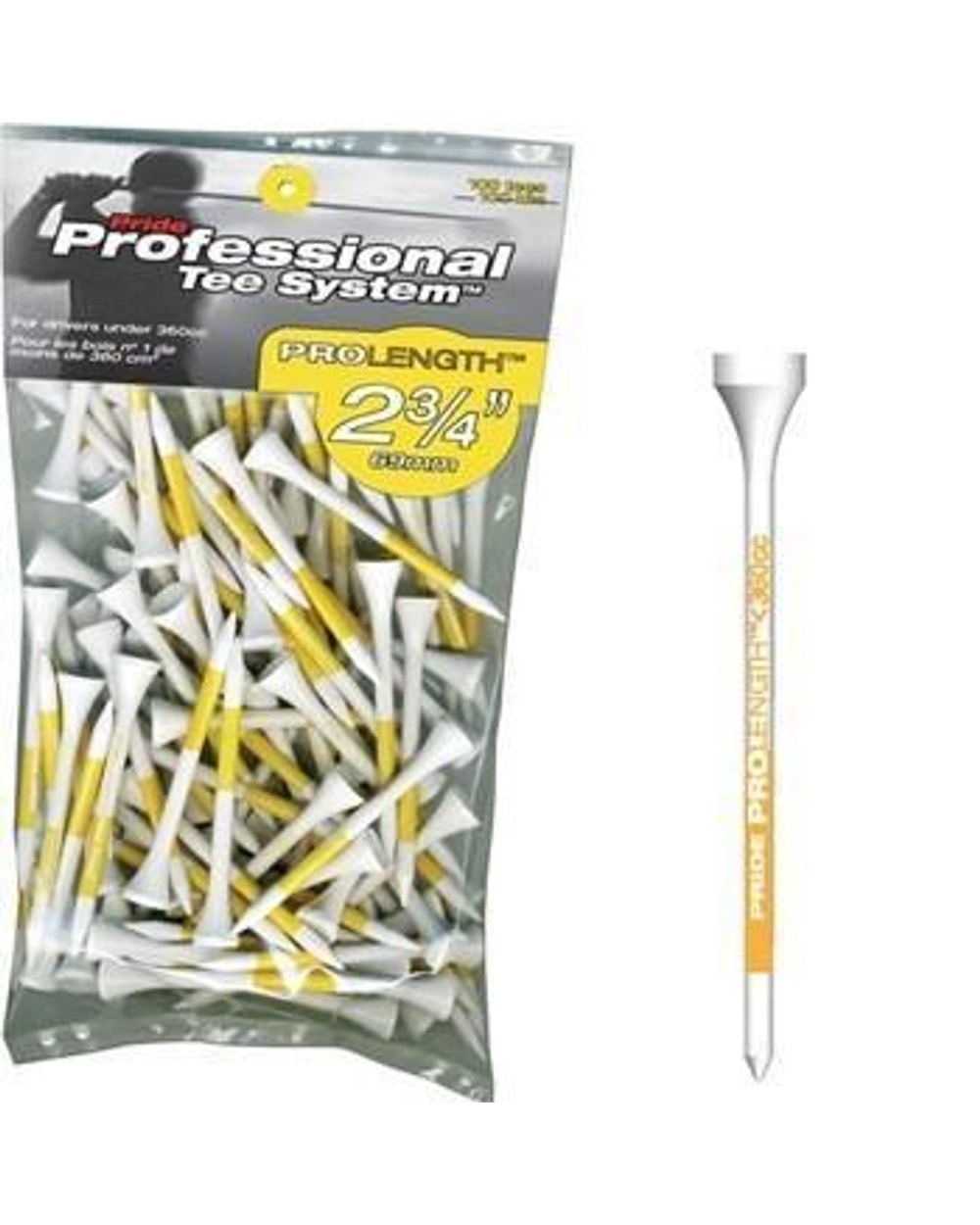 Pride Pro Length Plus 2-3/4" Tees (100 Pack)