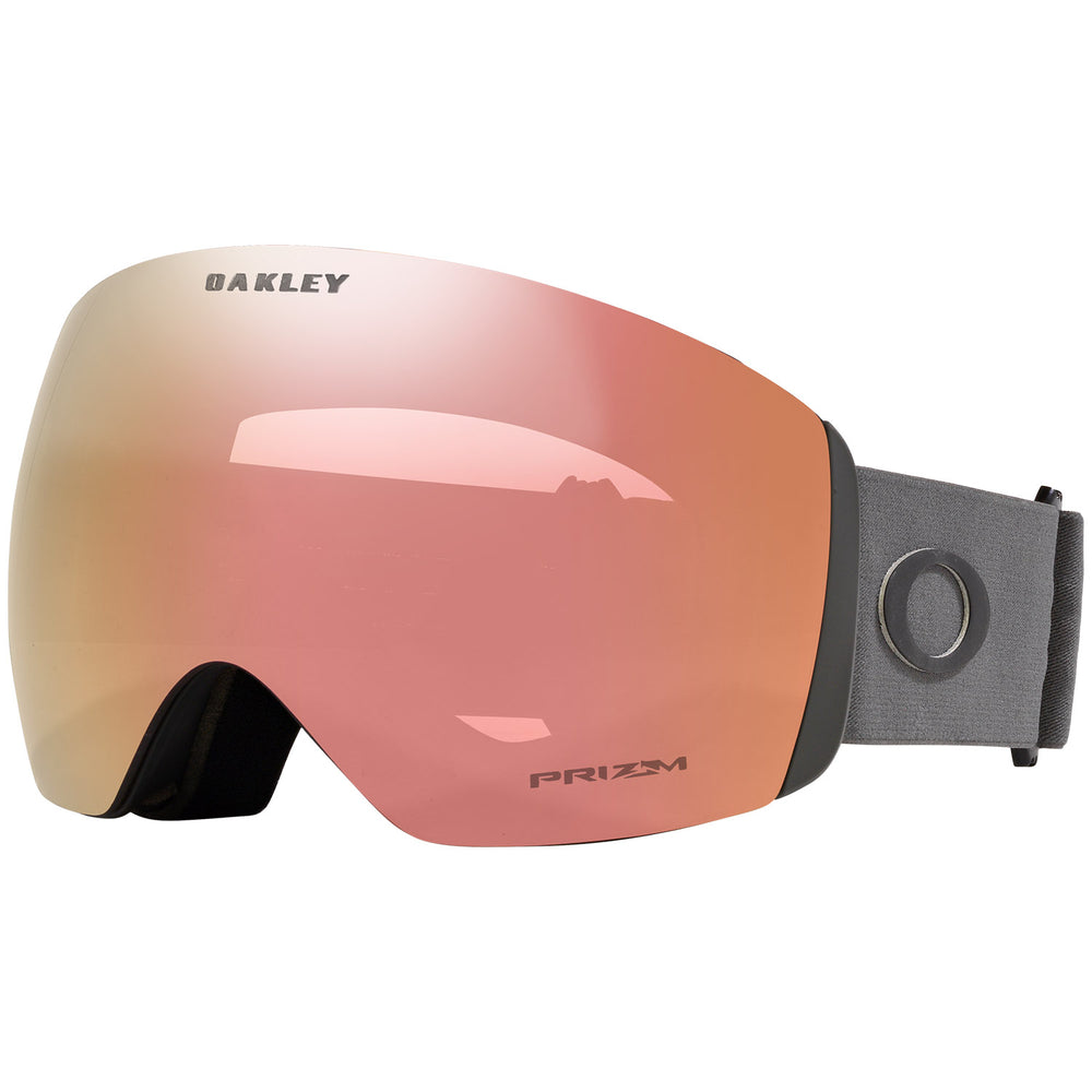 Oakley Flight Deck L Snow Goggle - MATTE FORGED IRON/PRIZM ROSE GOLD IRIDIUM, 3/4 view