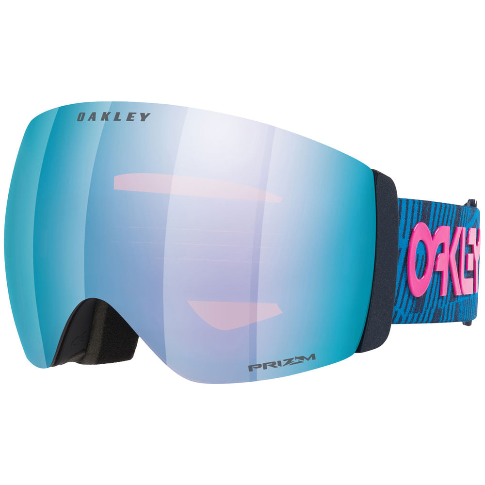 Oakley Flight Deck Pro L Snow Goggles - BLUE RIPS B1B/PRIZM SAPPHIRE + PRIZM ICED, 3/4 view