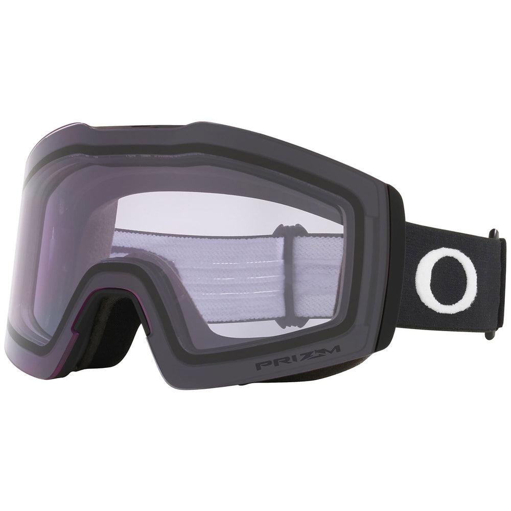 Oakley Fall Line M Snow Goggles - PRIZM CLEAR/MATTE BLACK, 3/4 view