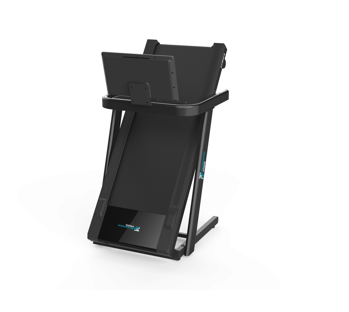 Progression X-Plode T30 Treadmill - folded, rear view