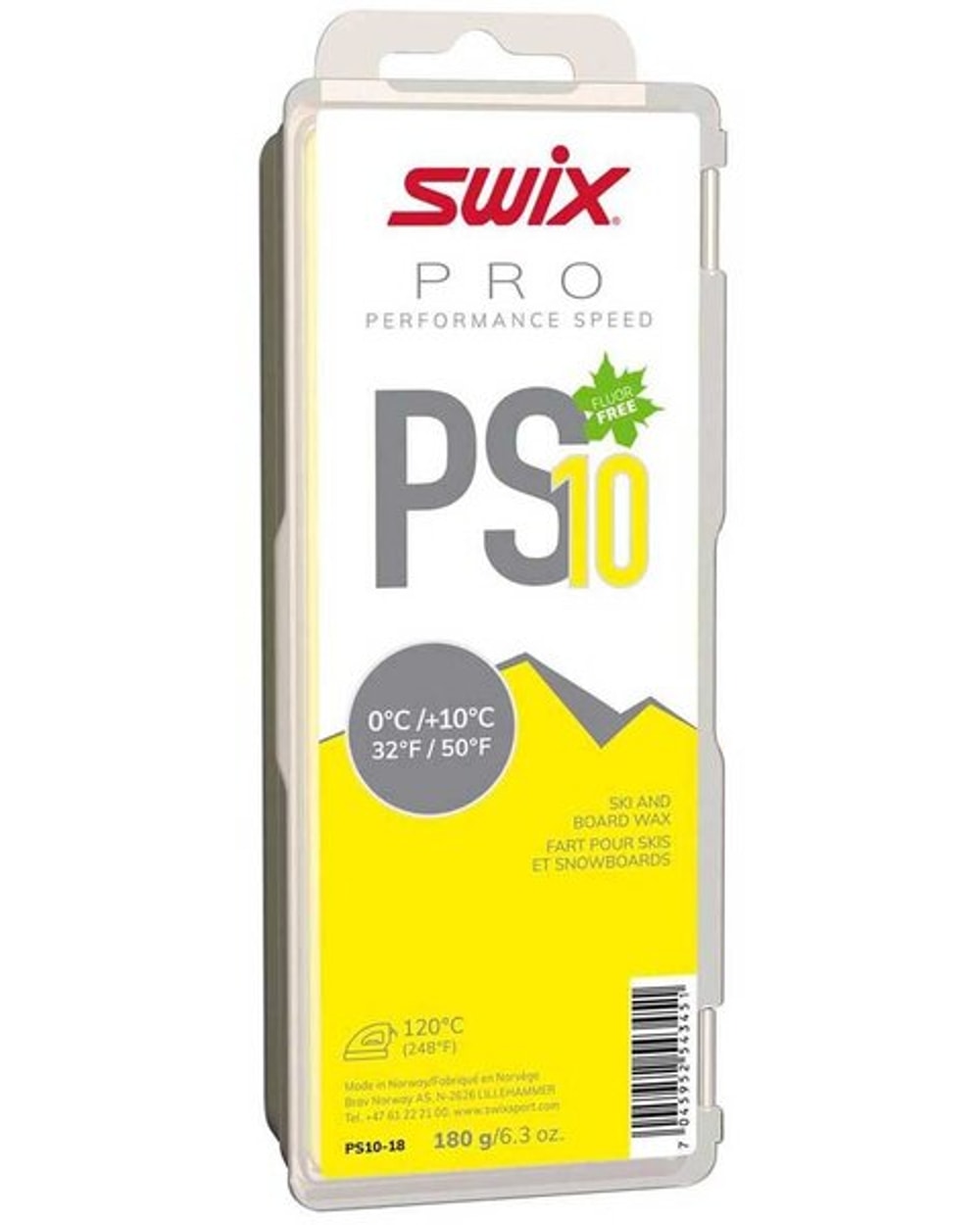 Swix PS10 Yellow Glide Wax