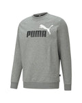 Puma Men's Logo Crew Sweatshirt - Grey/Charcoal