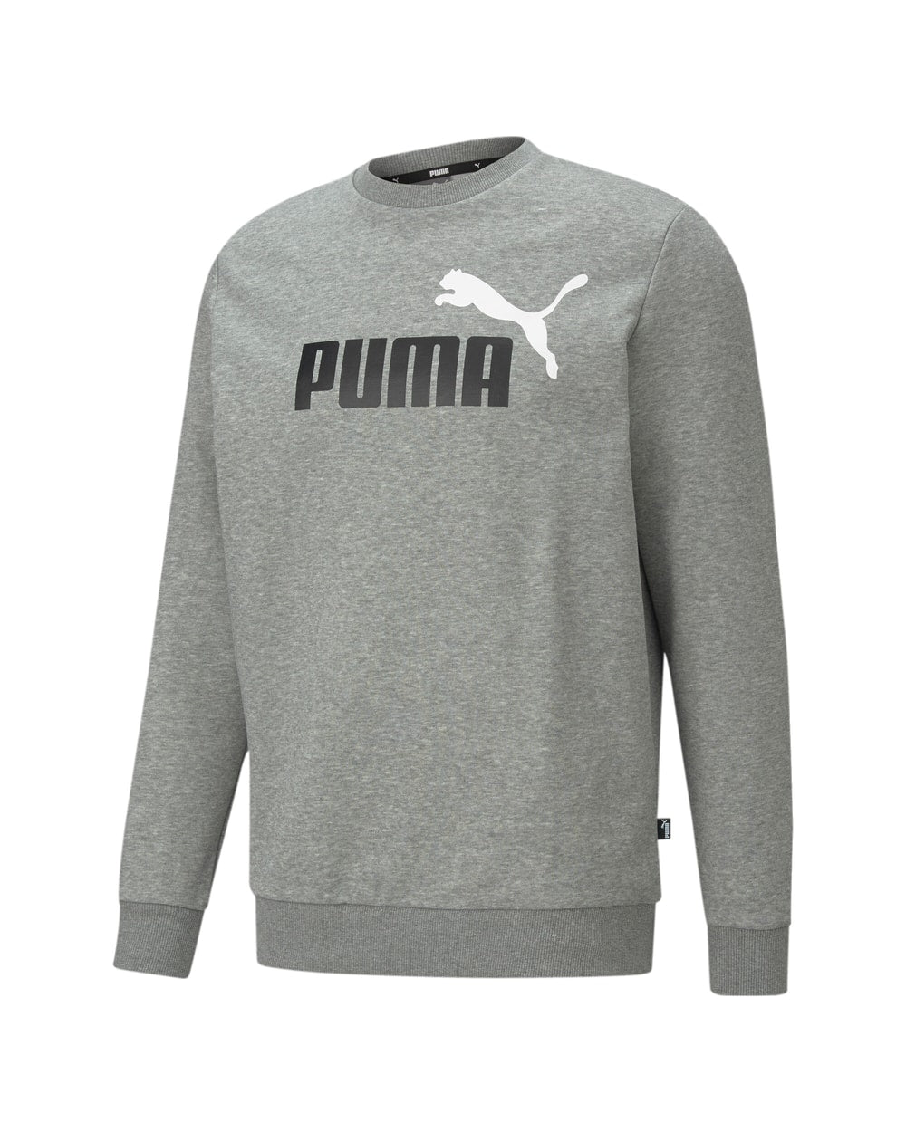 Puma Men's Logo Crew Sweatshirt - Grey/Charcoal