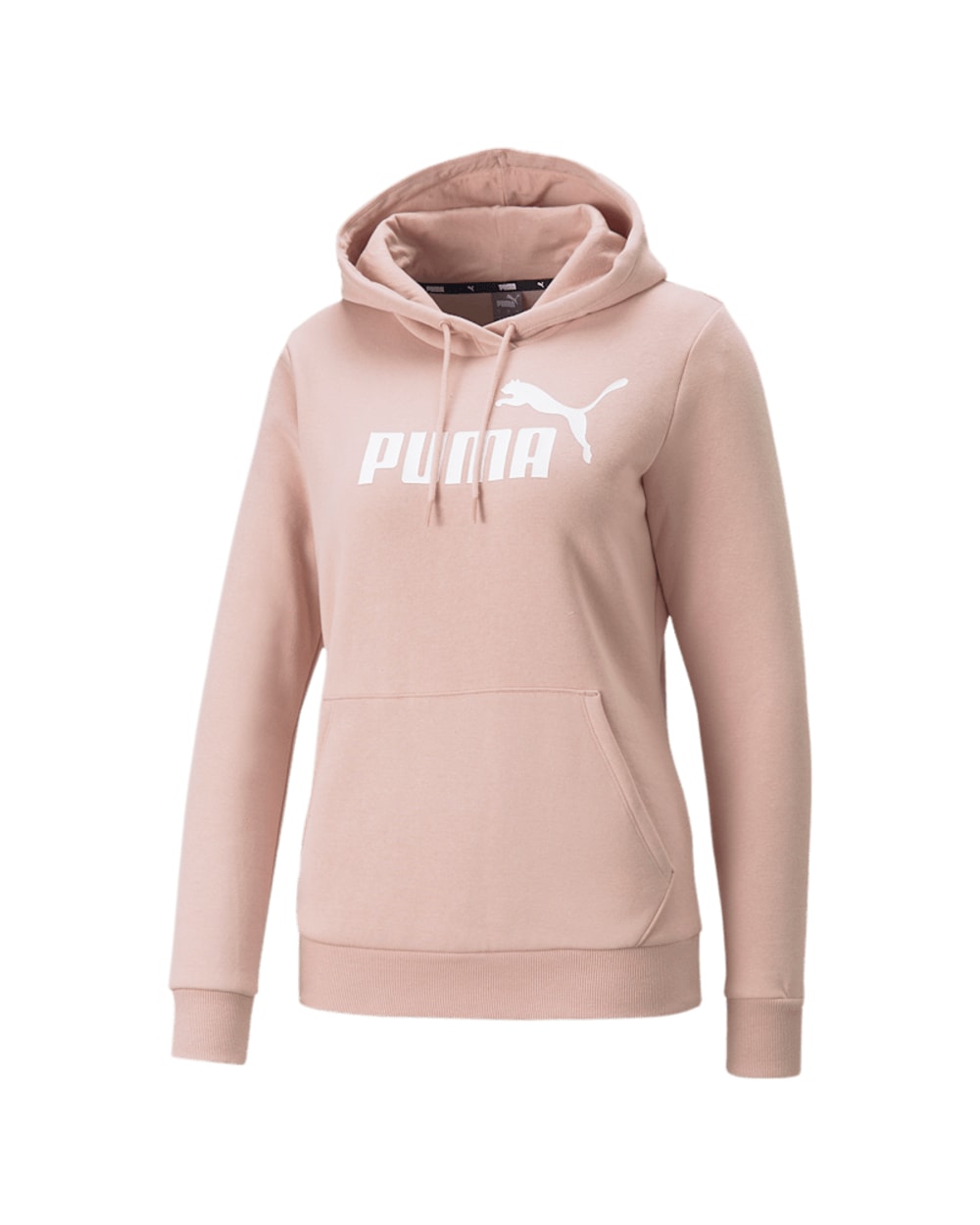 Puma Women's Essentials Full-Length Logo Hoodie - Rose - front