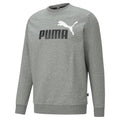 Puma Men's Logo Crew Sweatshirt - Grey/Charcoal