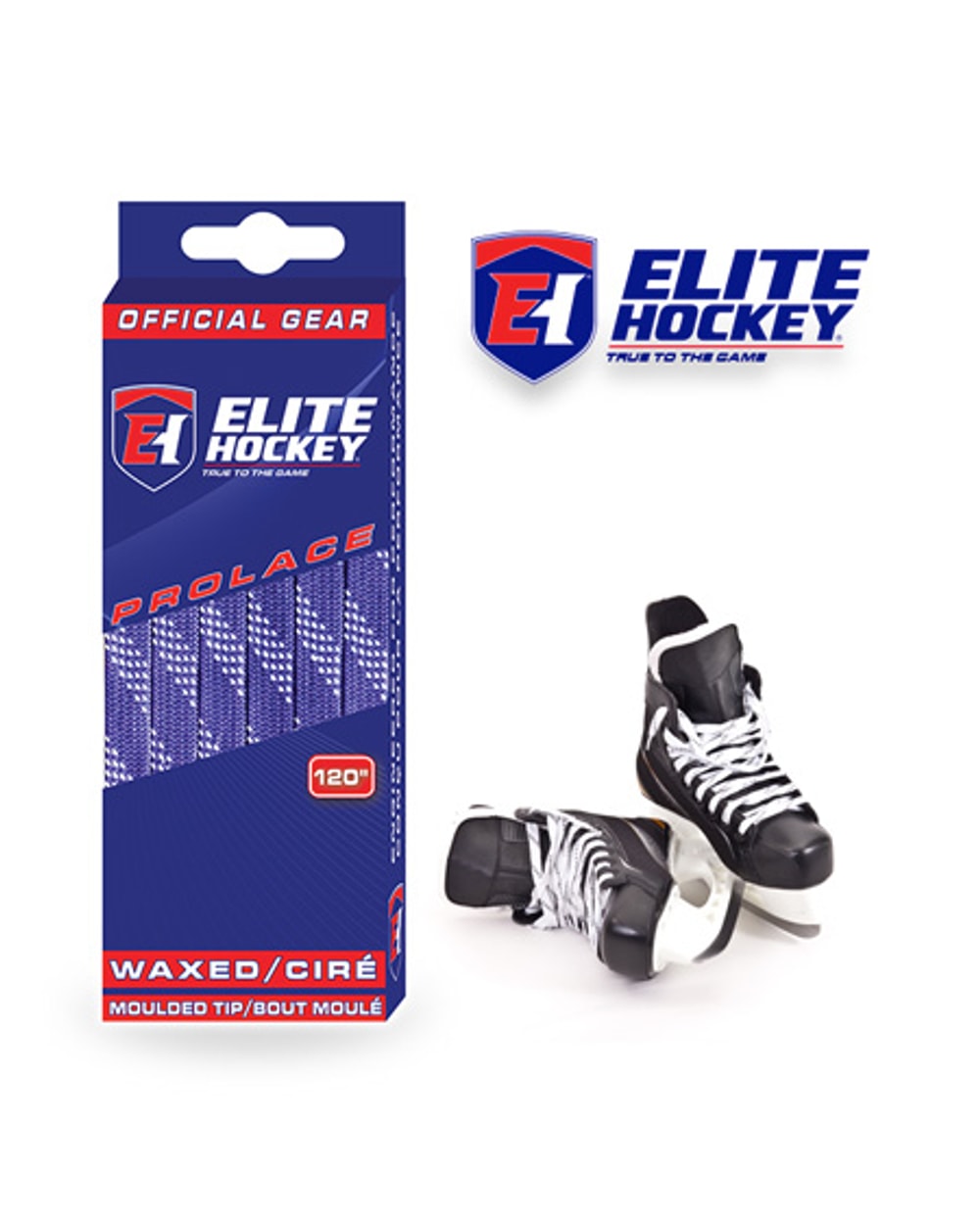 Elite Hockey Purple Wax Hockey Laces