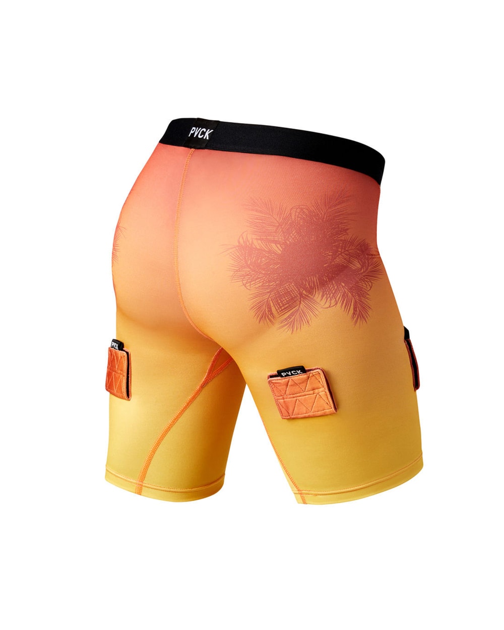 PVCK Women's Compression Jock Short - California Gold, back view