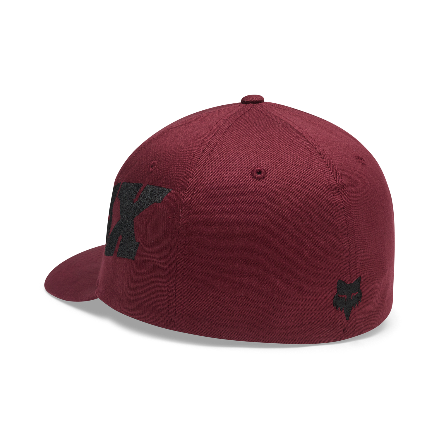 Fox F Head X Flexfit Hat - Dark Maroon - back