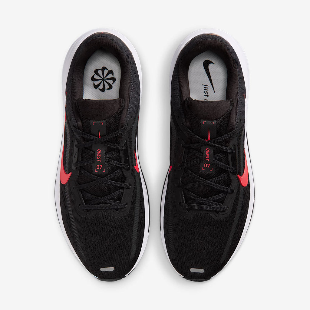 Nike Quest 7 Men's Road-Running Shoes - Black/White/Anthracite/Red Orbit - view 4