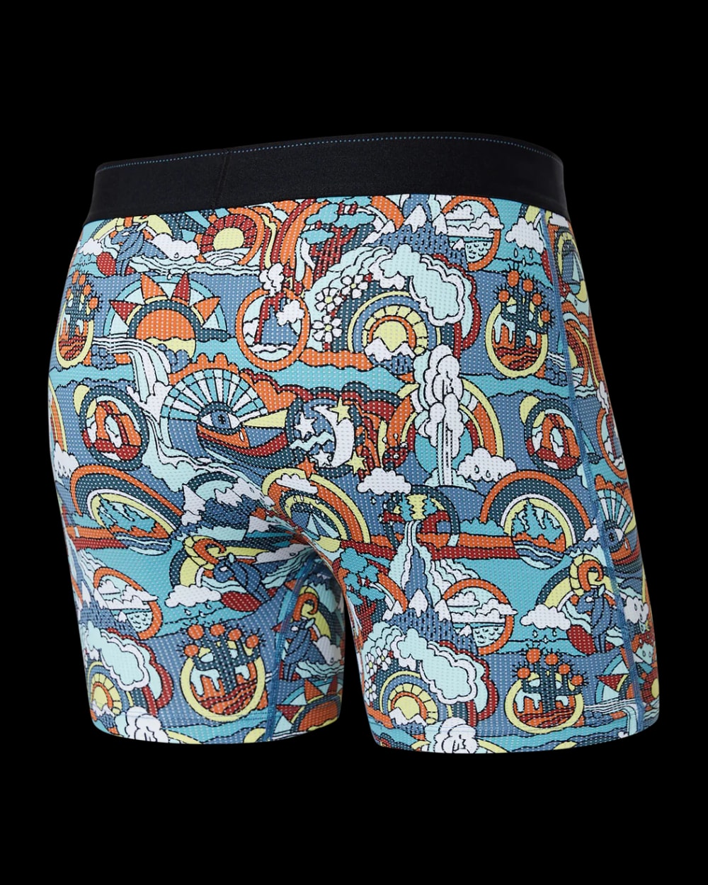 Quest Quick Dry Mesh Boxer Brief - Mind Traveller Multi
