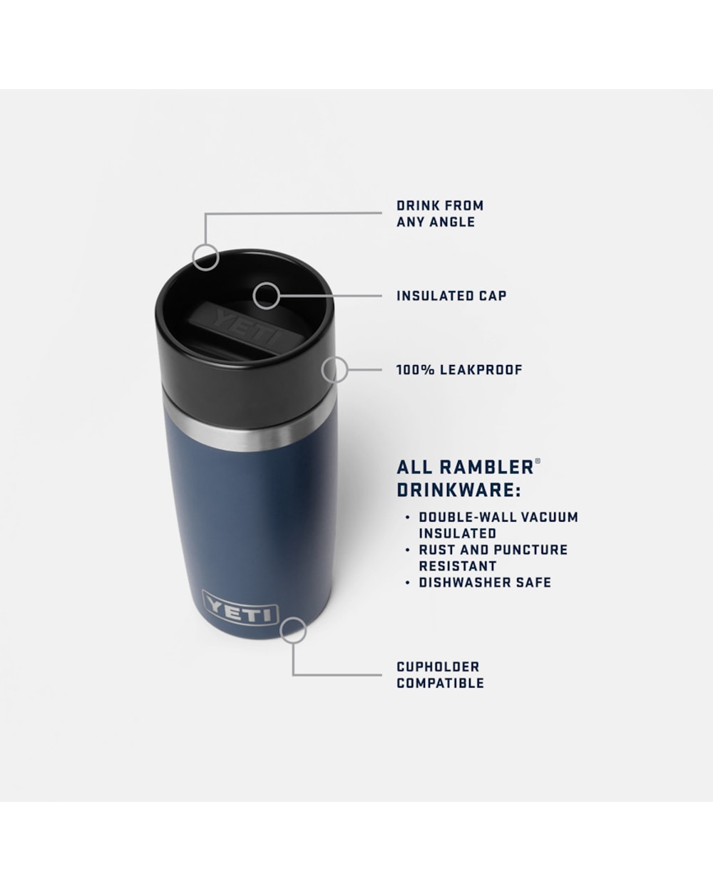 Yeti Rambler 12oz Travel Bottle With Commuter Cap