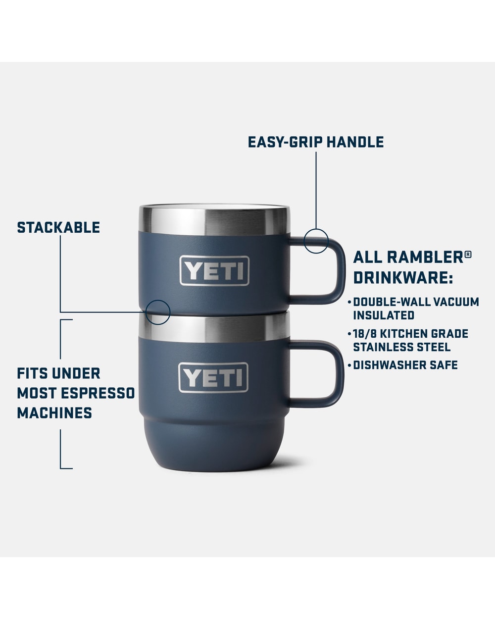 Yeti Rambler 6oz Stackable Mugs 2 Pack