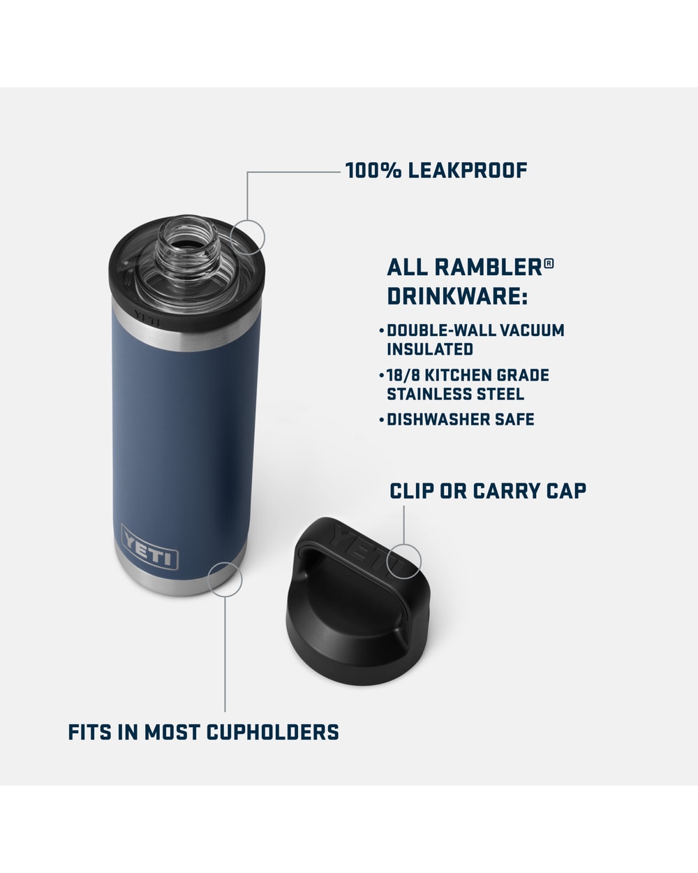 Yeti Rambler 18oz Bottle with Chug Cap
