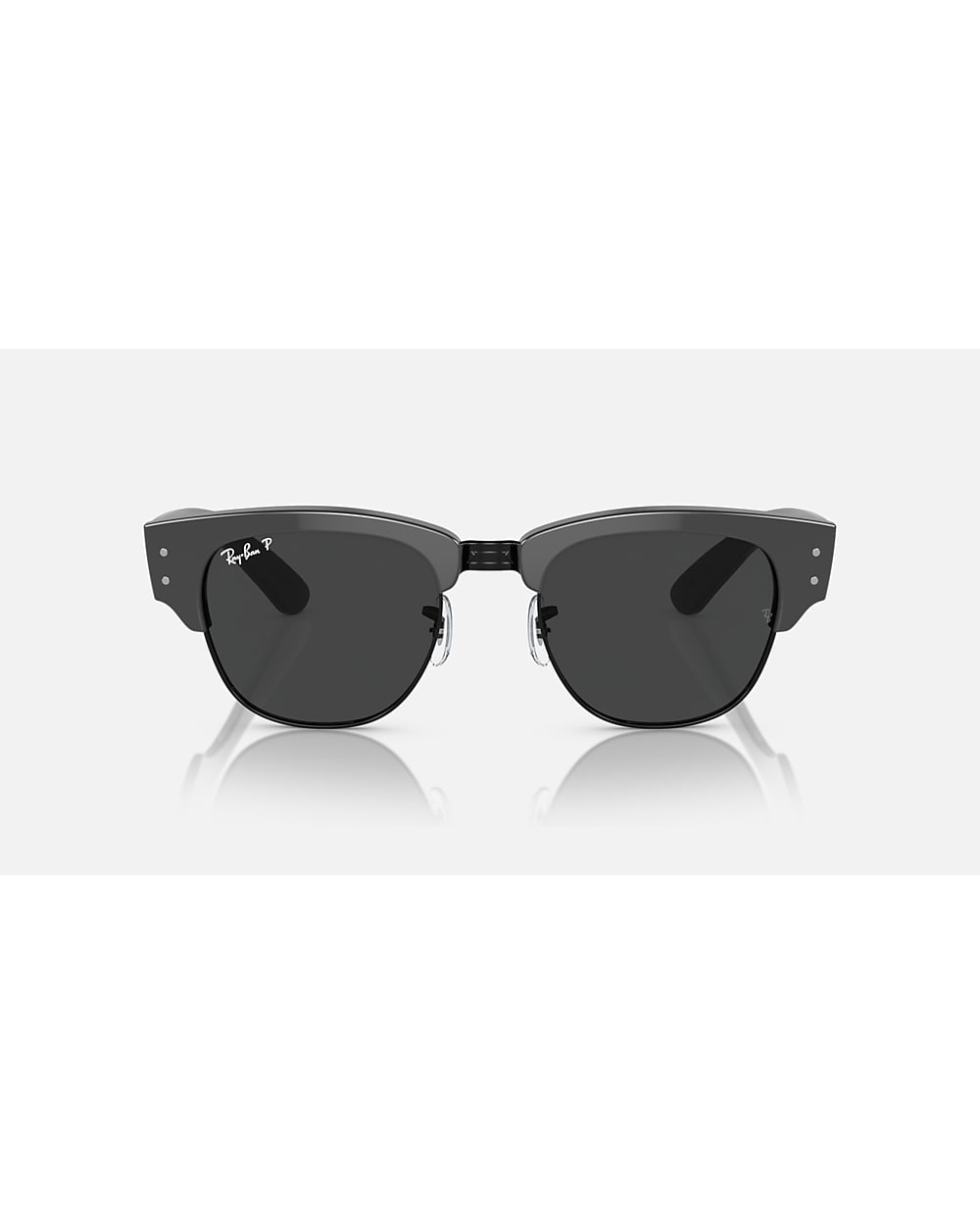 Ray-Ban Mega Clubmaster RB0316S - Polished Grey on Black/Black Polarized