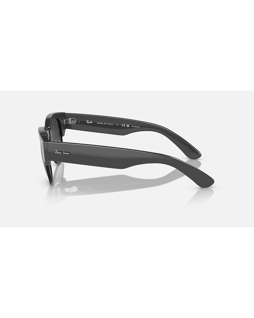 Ray-Ban Mega Clubmaster RB0316S - Polished Grey on Black/Black Polarized