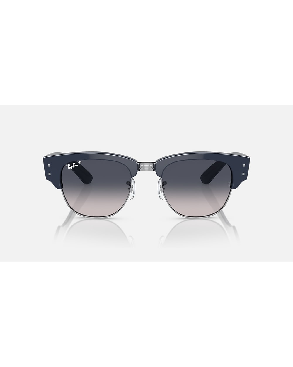 Ray-Ban Mega Clubmaster RB0316S - Polished Blue on Silver/Blue Polarized