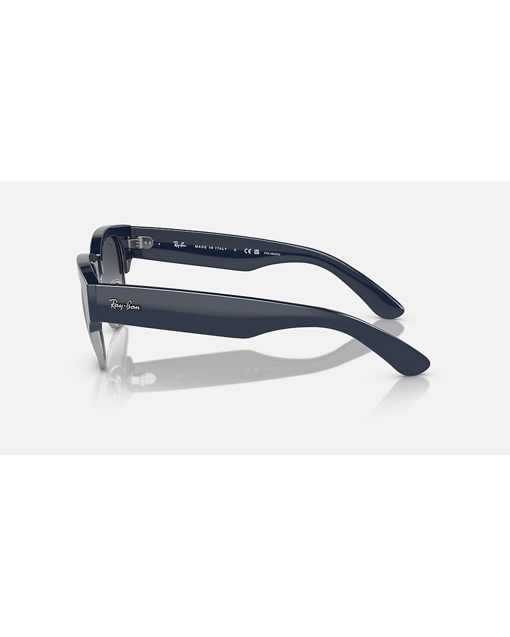 Ray-Ban Mega Clubmaster RB0316S - Polished Blue on Silver/Blue Polarized