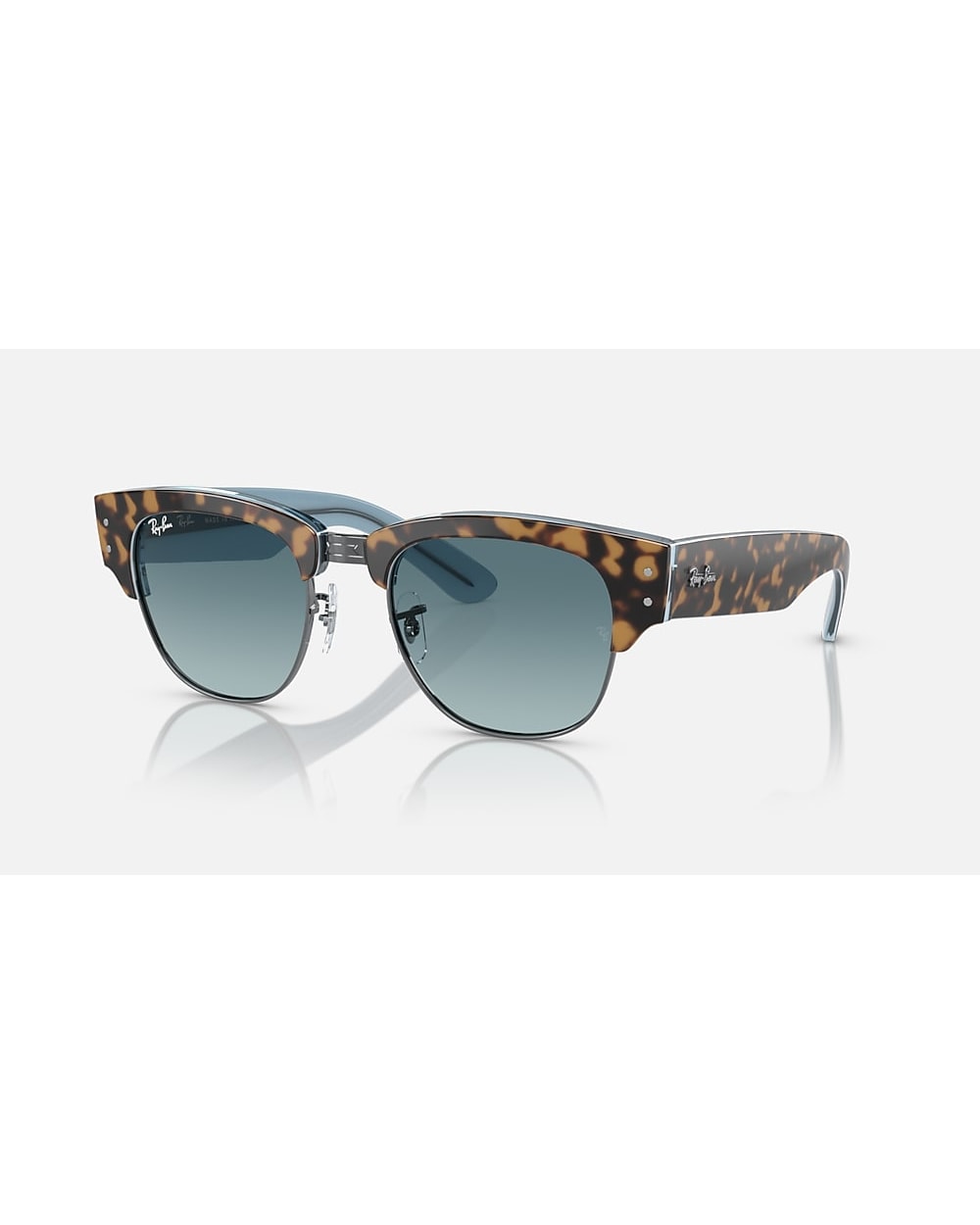 Ray-Ban Mega Clubmaster RB0316S - Polished Havana on Blue on Gunmetal/Blue