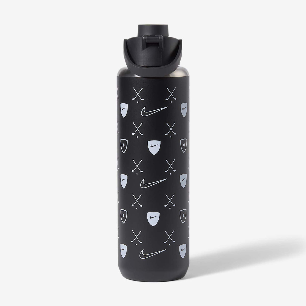 Nike Recharge Stainless Steel Chug Bottle 24oz Graphic - Black/Black/White, front
