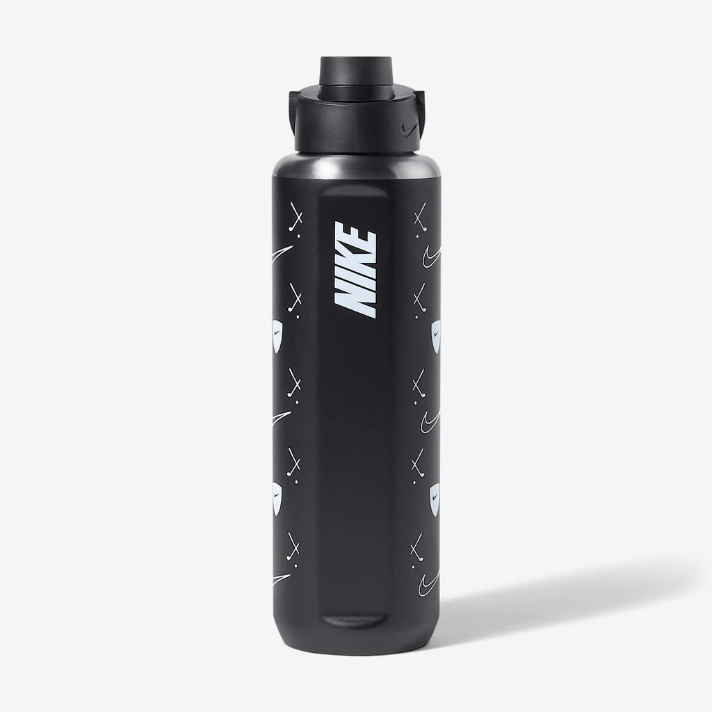 Nike Recharge Stainless Steel Chug Bottle 24oz Graphic - Black/Black/White, side