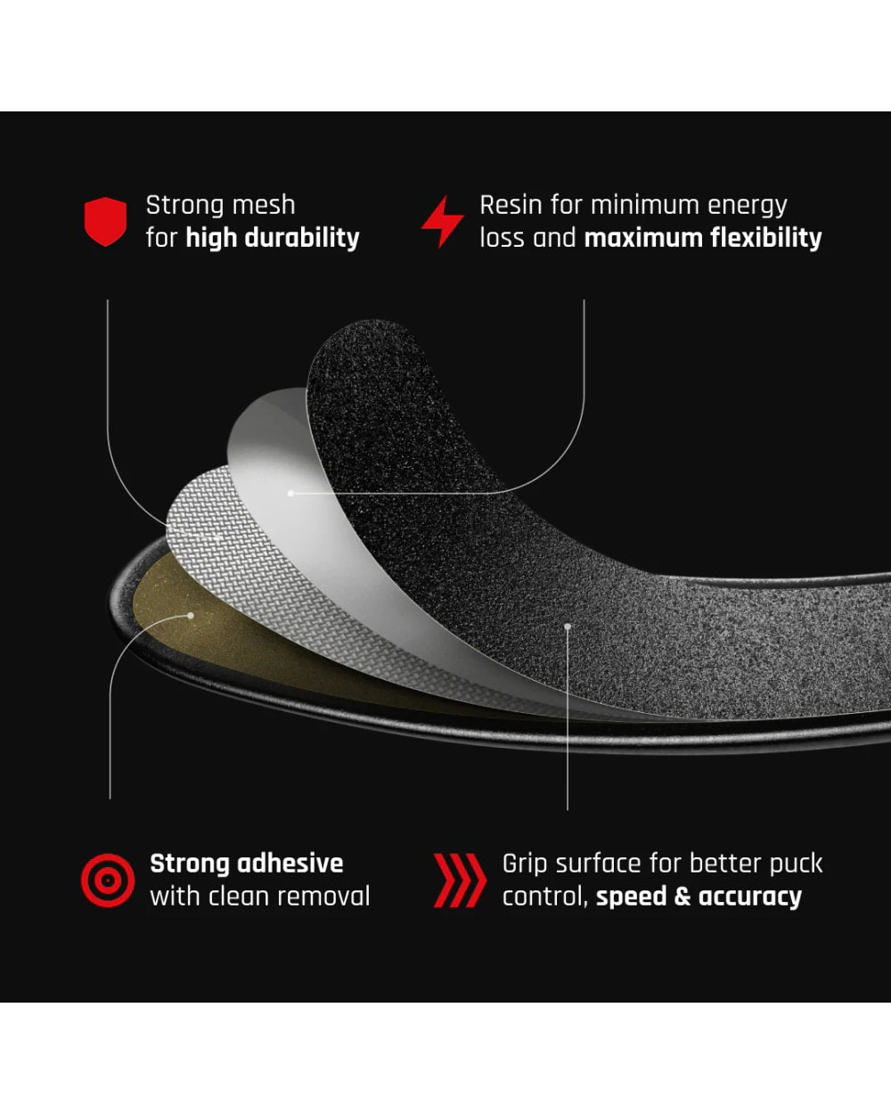 Rezztek Hockey Stick Max Height Blade Grip Senior - Double Pack