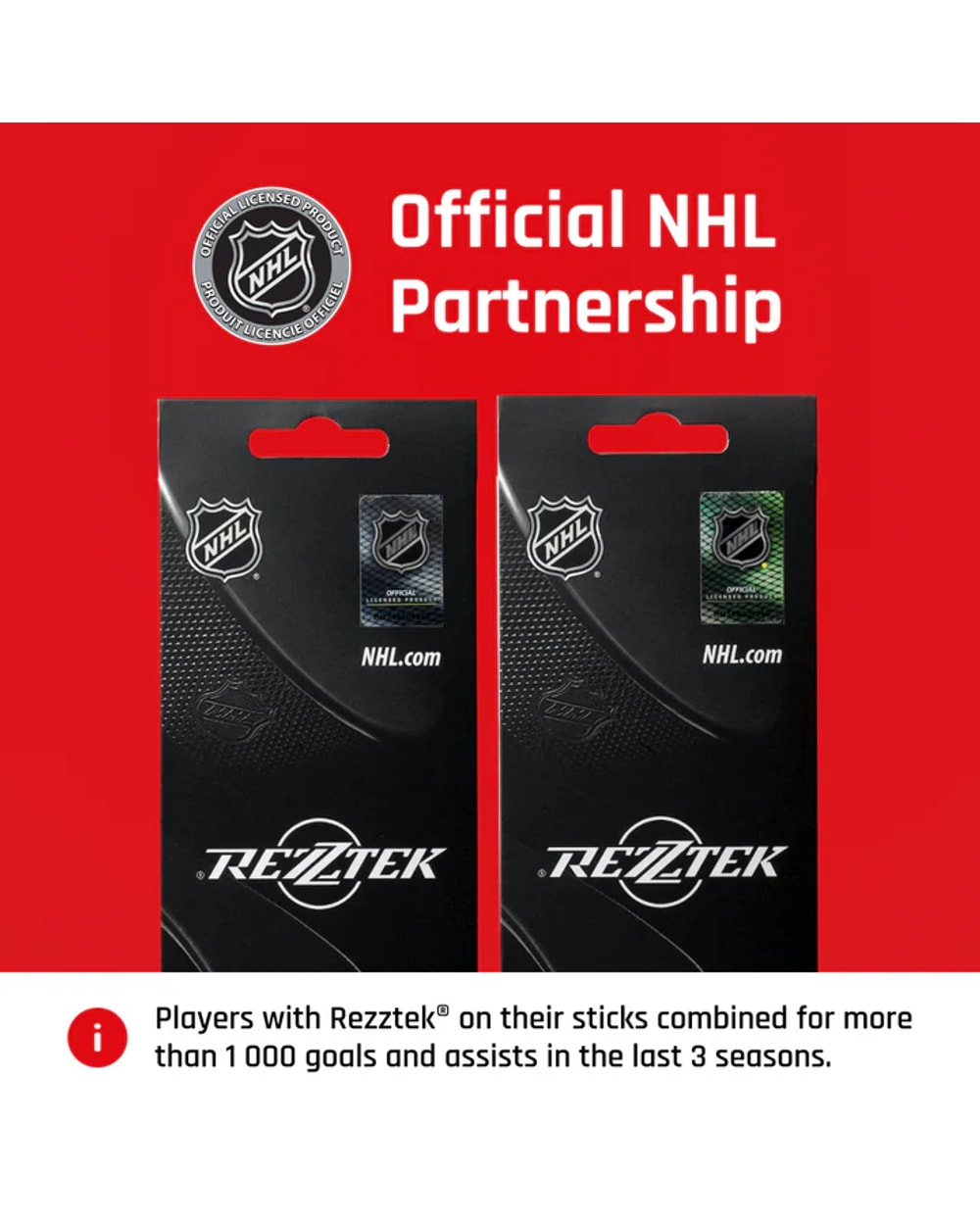 Rezztek Hockey Stick Max Height Blade Grip Senior - Double Pack