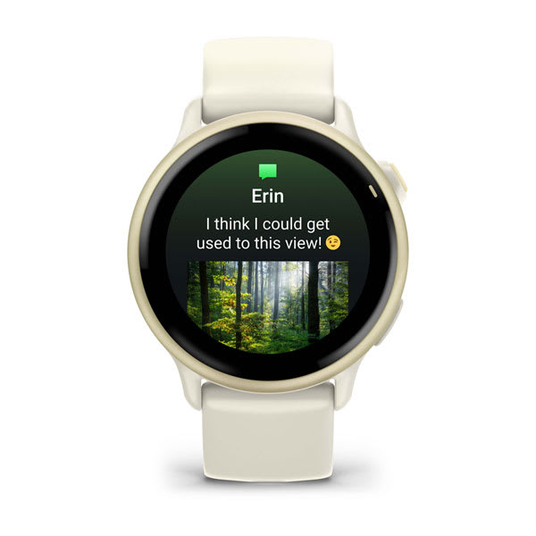 Garmin Vivoactive 6 GPS Smartwatch - LUNAR GOLD, right angle view