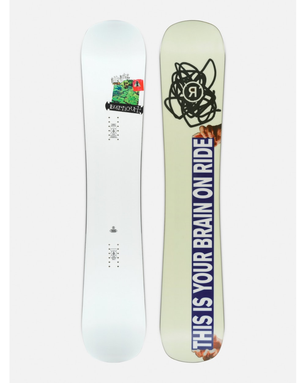 Ride Burnout Snowboard 2026 topsheet and base