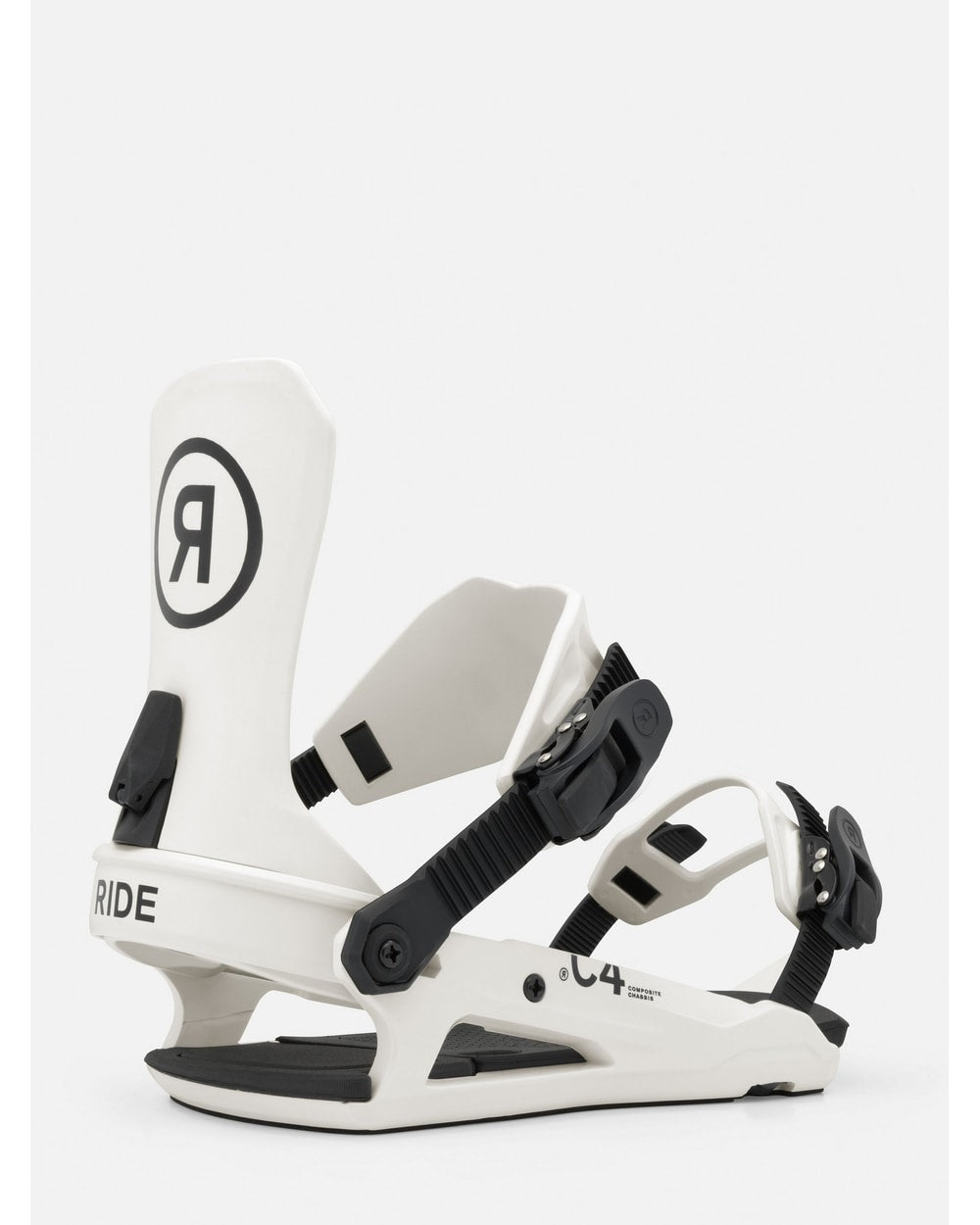 RIDE C-4 snowboard binding in White, front view