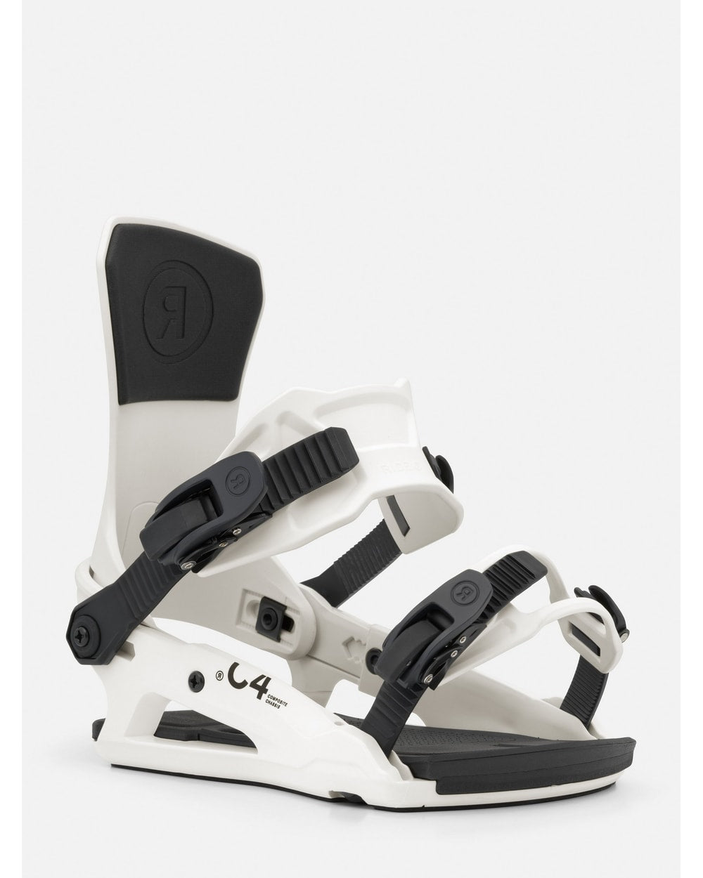 RIDE C-4 snowboard binding in White, rear view
