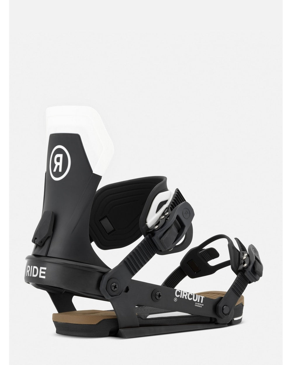 RIDE Circuit snowboard binding in Black, front view
