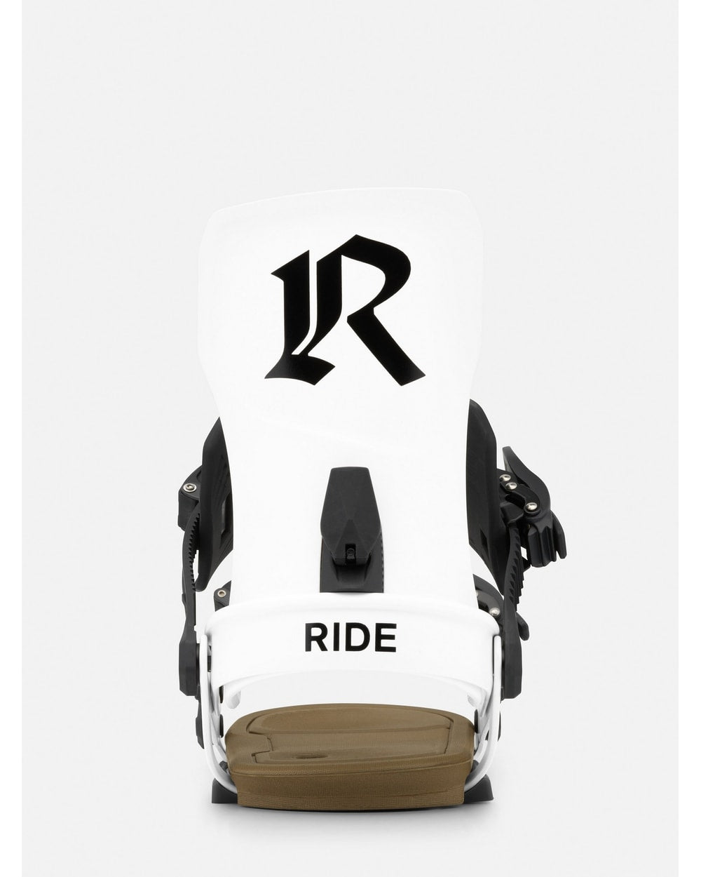 RIDE Drone snowboard binding in White, side view