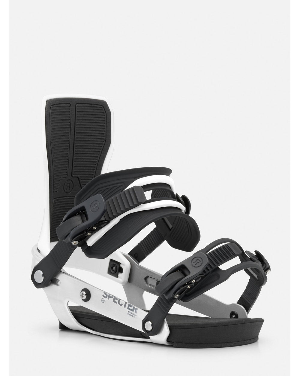 RIDE Specter snowboard binding in Chrome, rear view