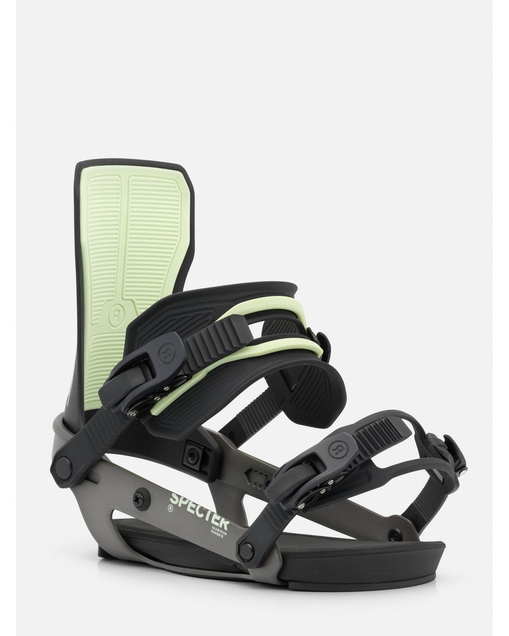 RIDE Specter snowboard binding in Gunmetal, rear view