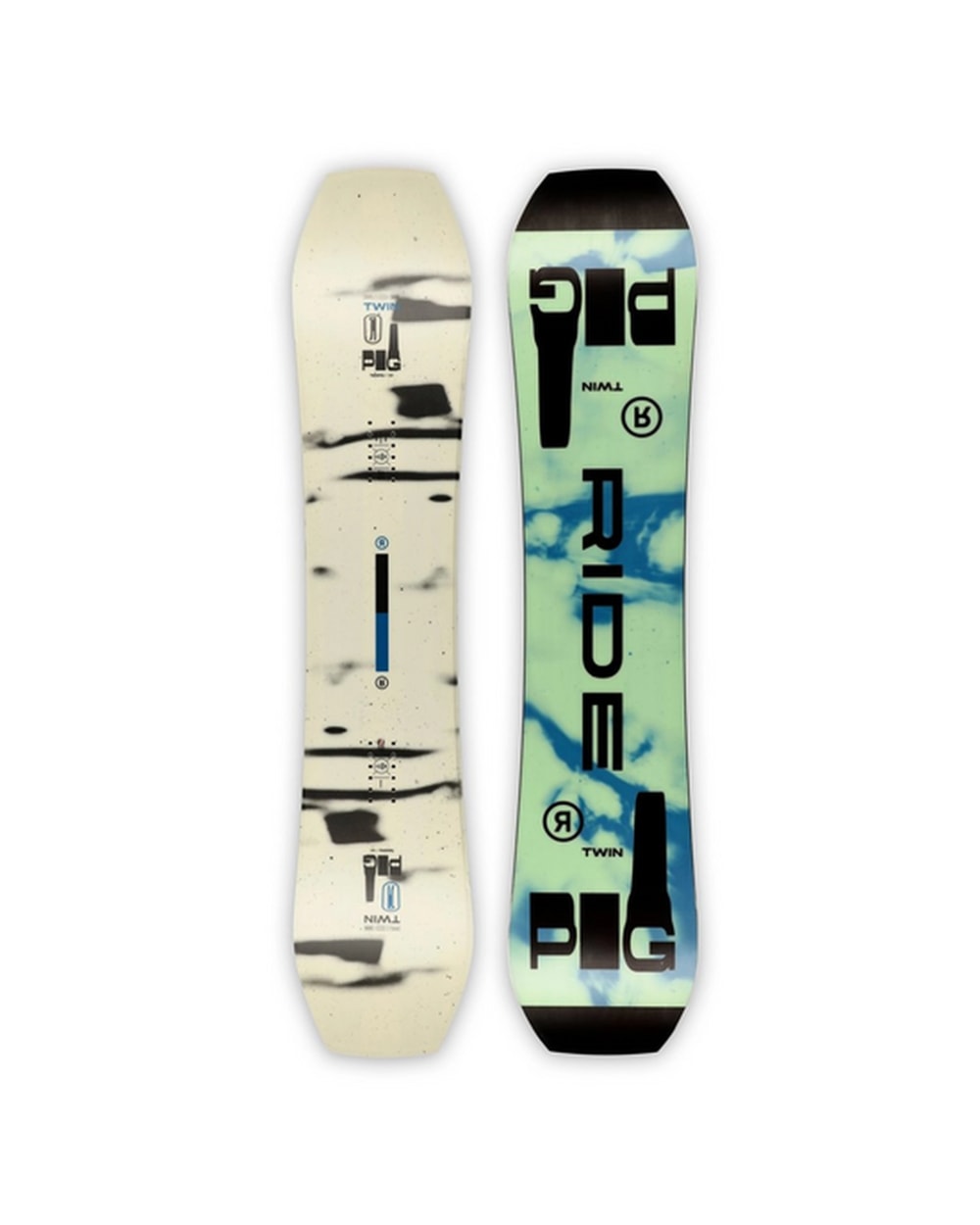 Ride Men's Twinpig Snowboard - 2023, top sheet and base