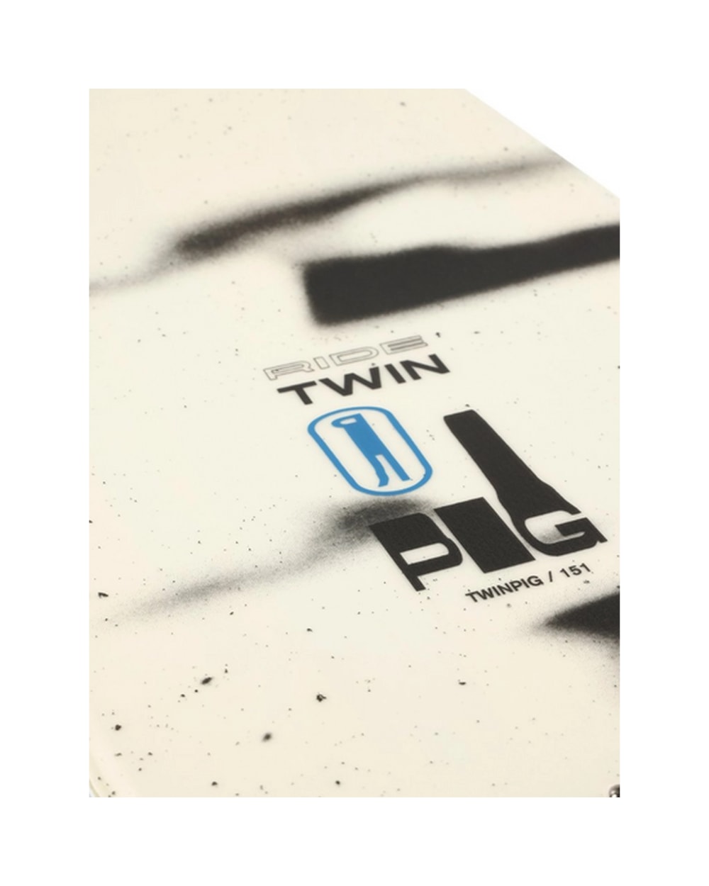 Ride Men's Twinpig Snowboard - 2023, top sheet graphic detail