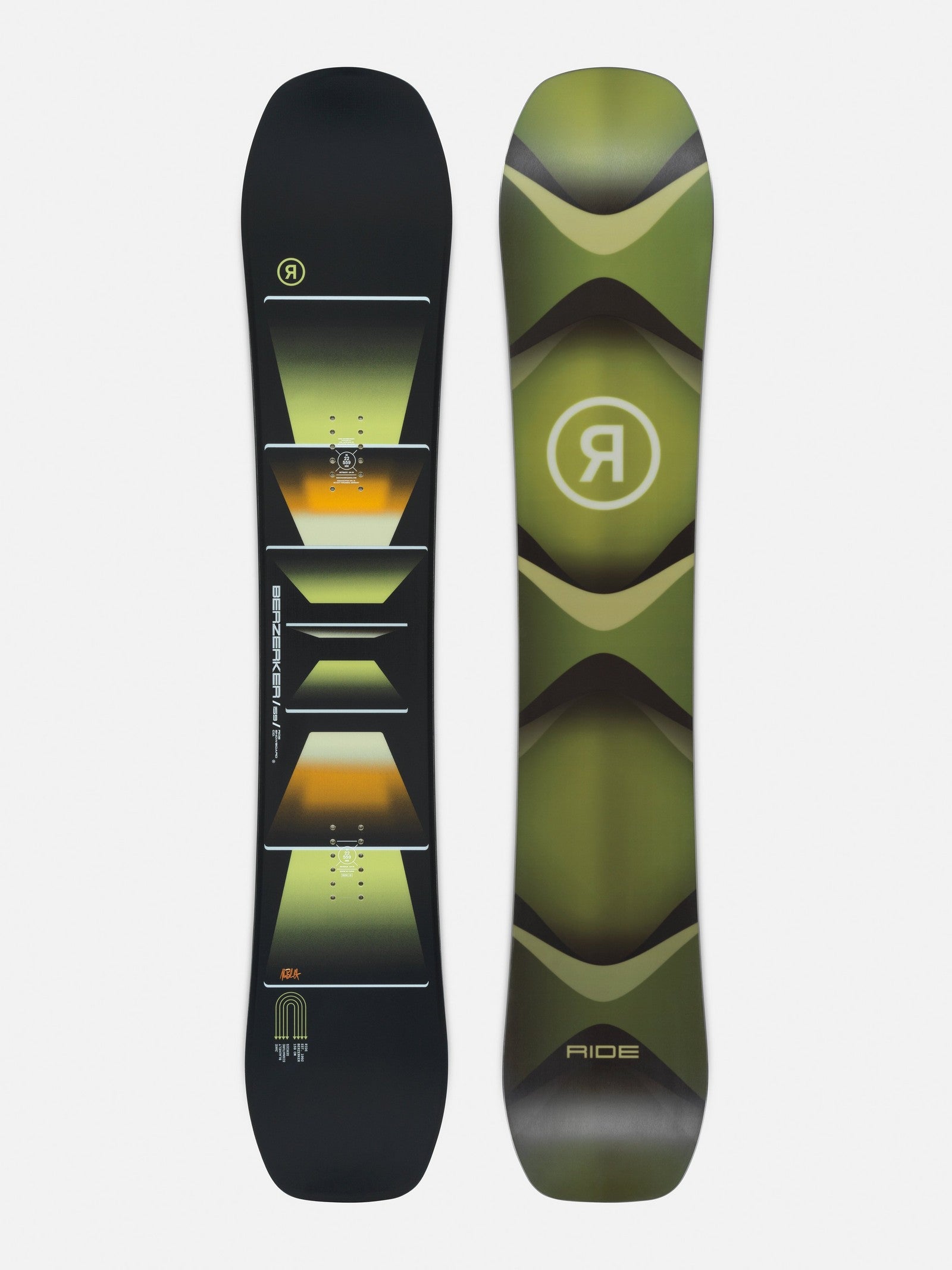 Ride Berzerker Snowboard 2026 topsheet and base