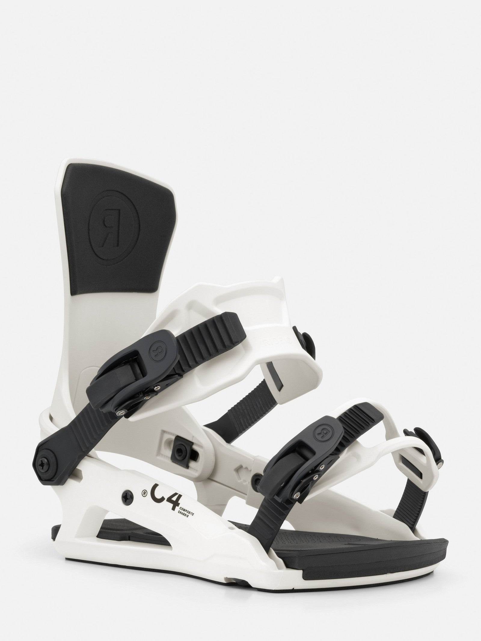RIDE C-4 snowboard binding in White, rear view