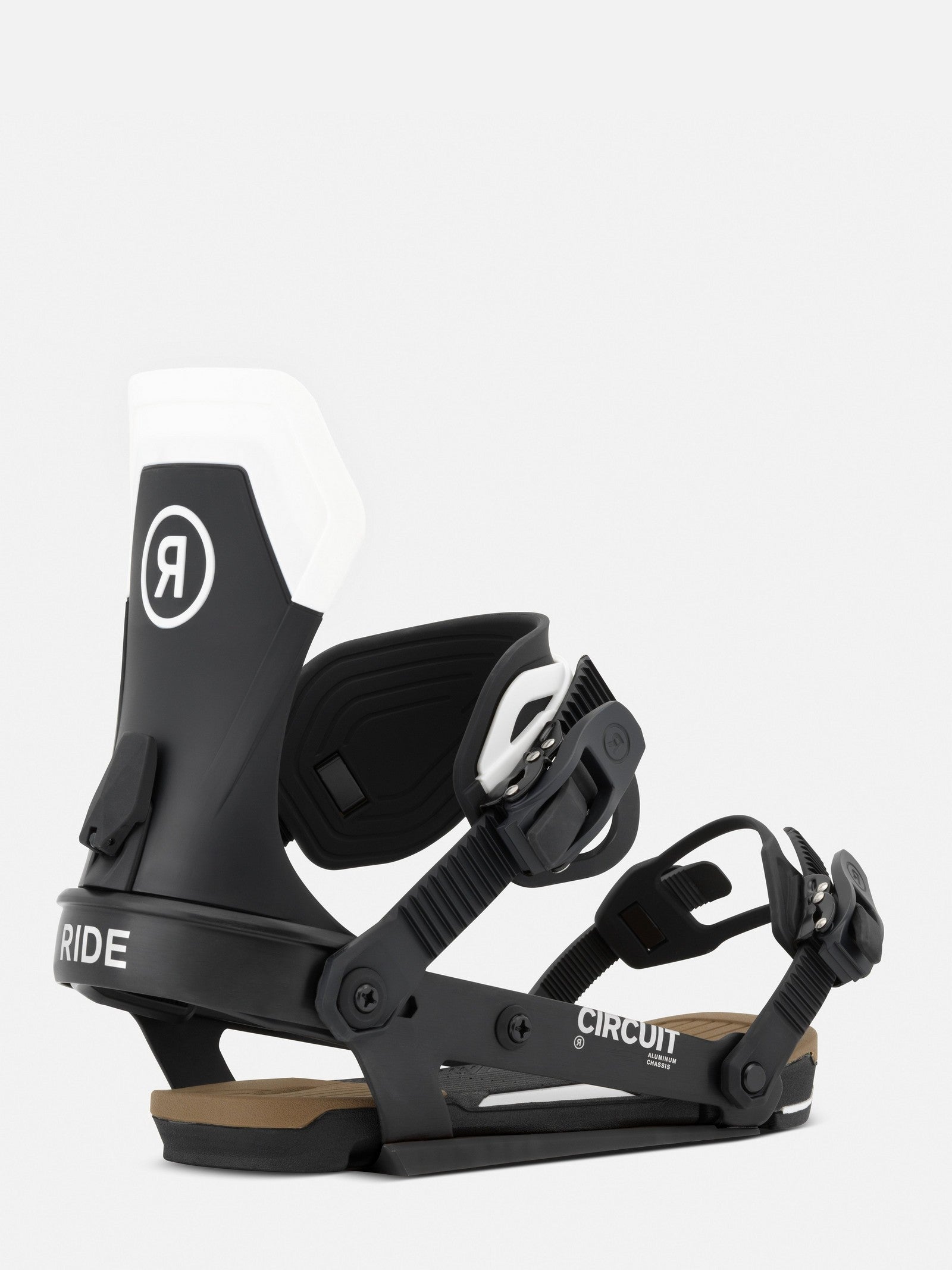 RIDE Circuit snowboard binding in Black, front view