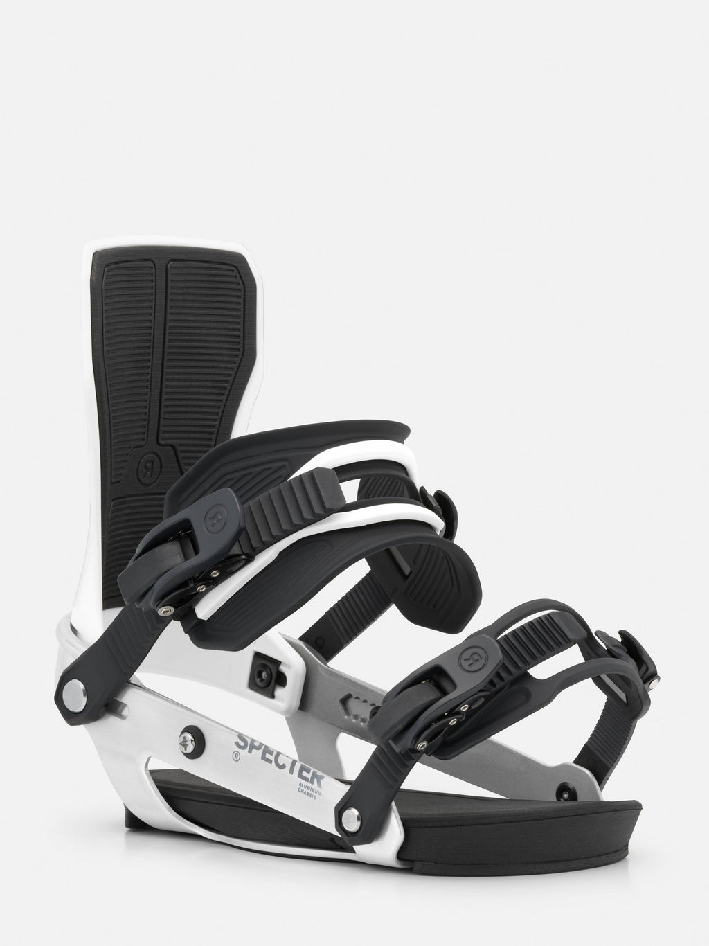 RIDE Specter snowboard binding in Chrome, rear view
