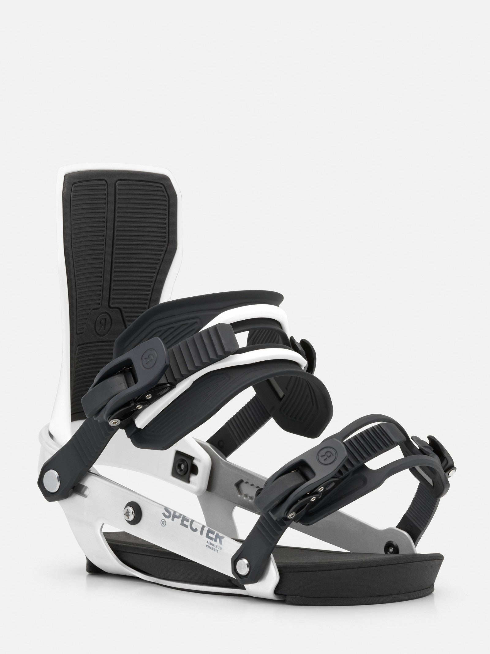 RIDE Specter snowboard binding in Chrome, rear view