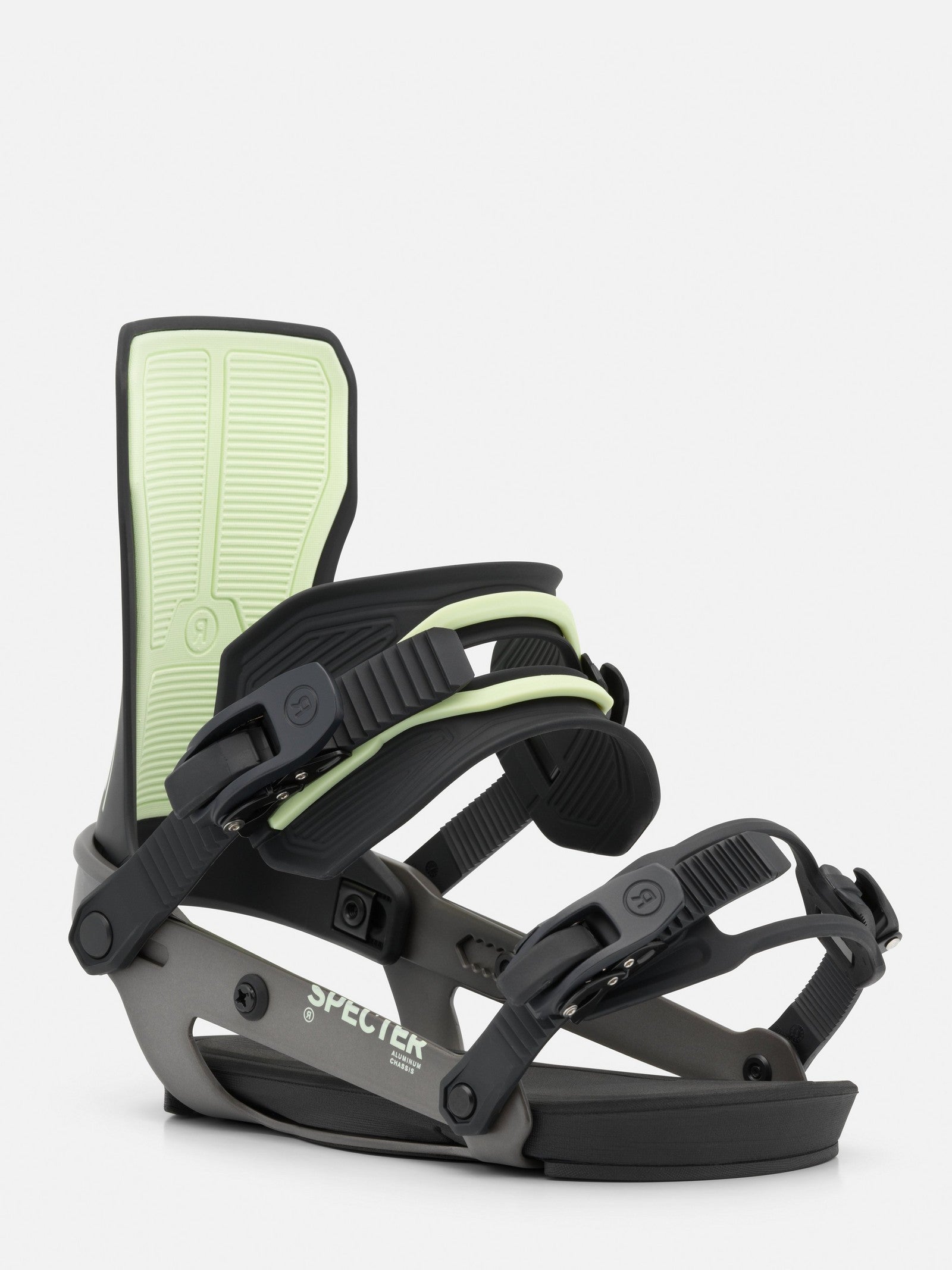 RIDE Specter snowboard binding in Gunmetal, rear view