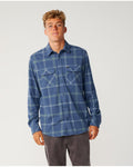 Rip Curl Grid Long Sleeve Shirt - Light Navy - front