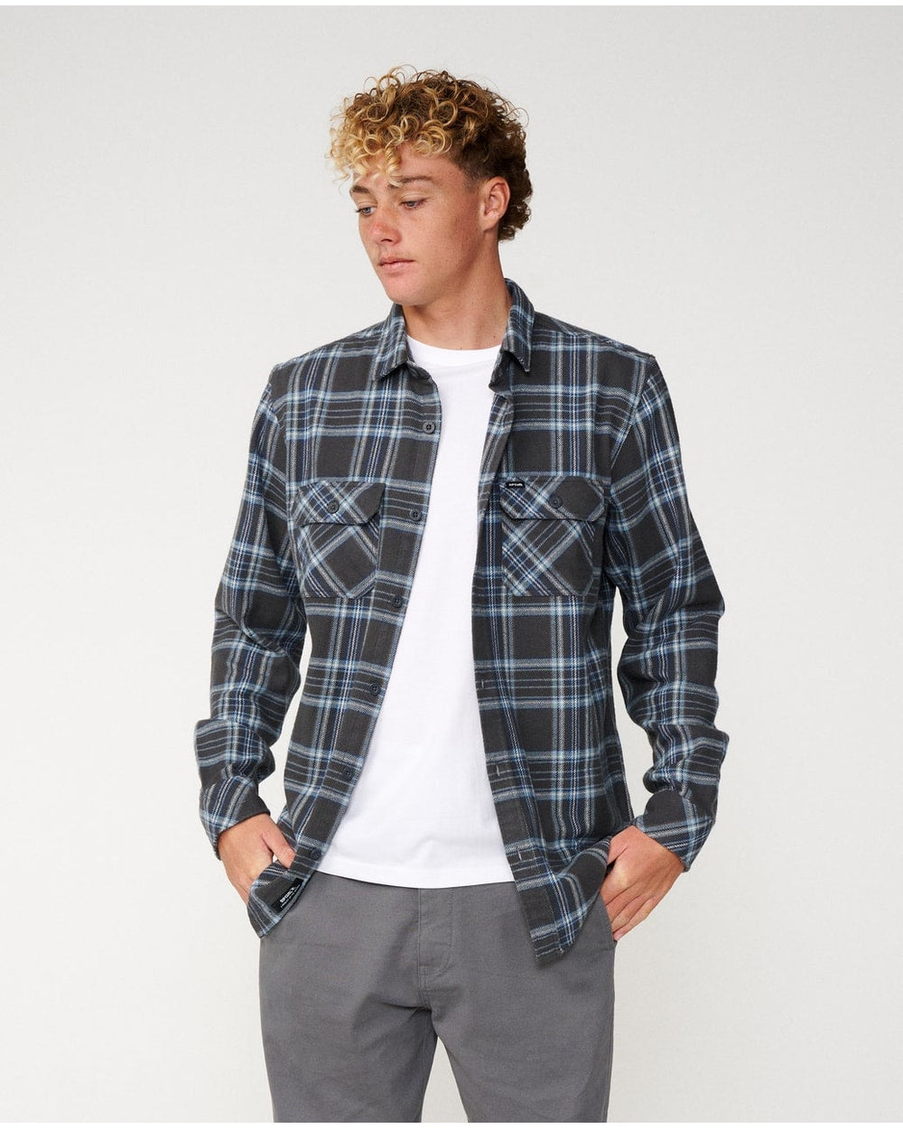 Rip Curl Men's Griffin Flannel Shirt (2026) - WASHED BLACK