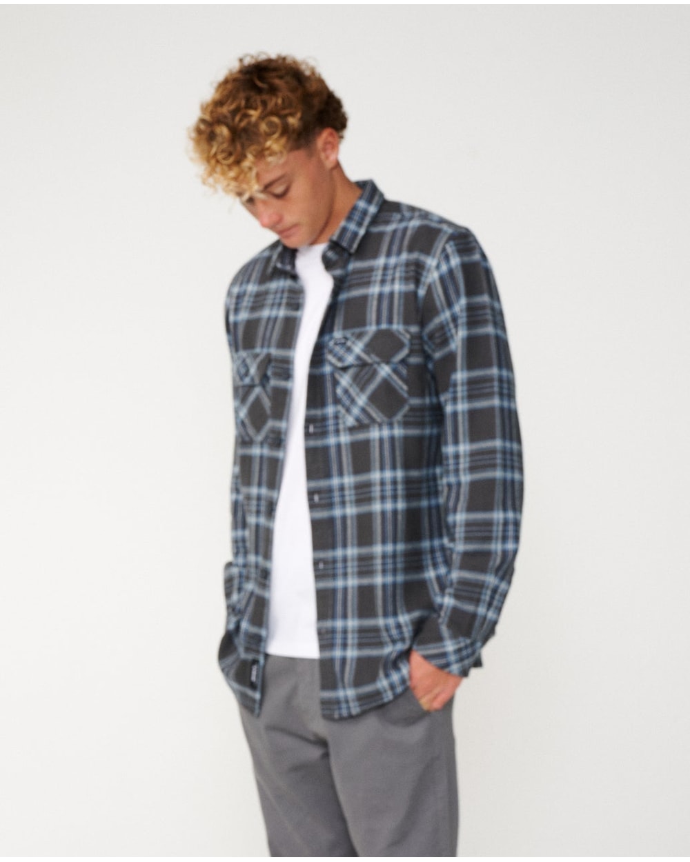 Rip Curl Men's Griffin Flannel Shirt (2026) - WASHED BLACK